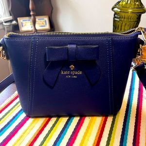 Authentic Kate Spade handbag, Navy with bow